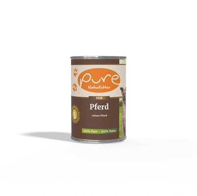 Pure - Natvoer - Paard - 6 x 400 gram - Hypoallergeen - Pure - Glutenvrij - Natvoer voor de gevoelige hond - 6 stuks