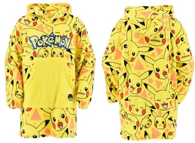 Pokemon Hoodie - Maat 140 - Geel - Pokémon - Snuddie - Poncho