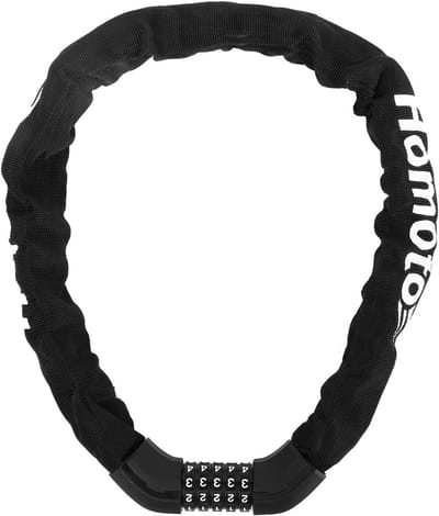 Fietsslot - Zwart - 90 cm - Stalen Ketting met 5-Cijferig Wachtwoord - Voor Fiets en Motorfiets