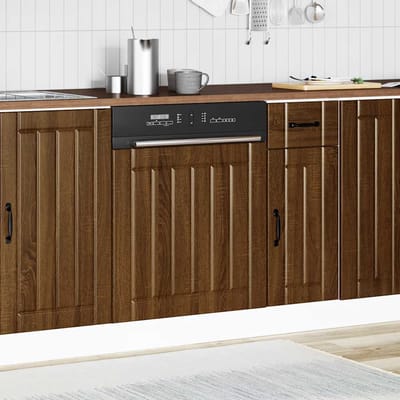 vidaXL - Vaatwaspaneel - Lucca - bewerkt - hout - bruin - eikenkleur