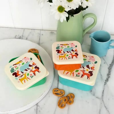Snackdoosjes woodland (set van 3) - Rex London