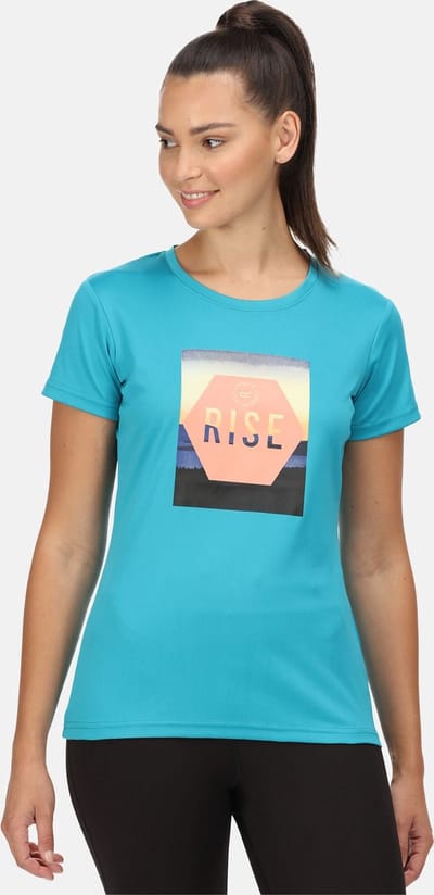 Het Regatta Fingal VI T-shirt met korte mouwen - dames - sneldrogend - vochtdoorvoerend - Lightblauw