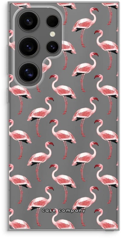 Case Company® - Hoesje geschikt voor Samsung Galaxy S24 Ultra hoesje - Flamingo - Soft Cover Telefoonhoesje - Bescherming aan alle Kanten en Schermrand