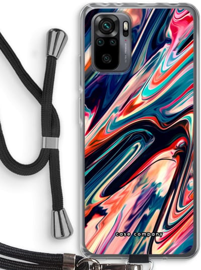 Case Company® - Hoesje met koord geschikt voor Xiaomi Redmi Note 10 Pro hoesje met Koord - Quantum Being - Telefoonhoesje met Zwart Koord - Bescherming aan alle Kanten en Over de Schermrand
