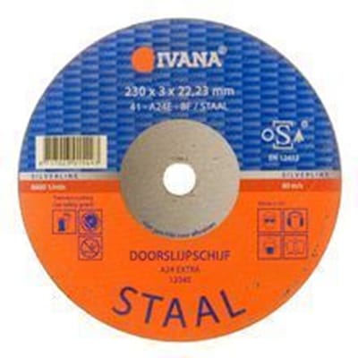 Ivana Doorslijpschijf - Staal - Vlak - 230x3x22.2mm