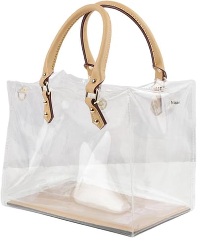longziming -DIY Handtas Bouwset - Transparante Tas Kit - Doe Het Zelf Tassen - Gemakkelijke Zelfbouw - Geen Speciale Gereedschappen - PVC En Leer - Modieuze Uitstraling - Duurzaam Herbruikbaar - 1 Stuk