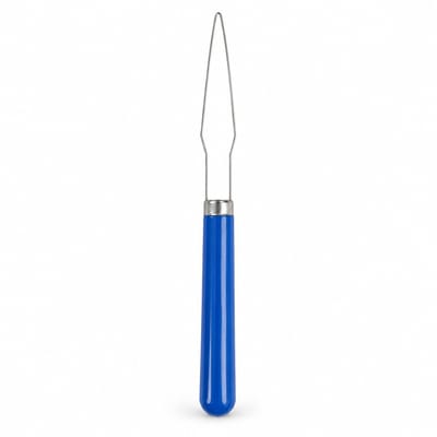Zirkle Knopenhaak Hulpmiddel – Knoophaak Aankleedhulp voor Knopen – Button Hook Helper – Hulp bij Overhemden, Blouses, Broeken & Jassen – Voor Minder Grip of Handmobiliteit – 1 Stuk – Blauw