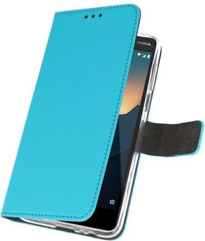 Booktype Telefoonhoesjes - Bookcase Hoesje - Wallet Case - Geschikt voor Nokia 2.1 - Blauw