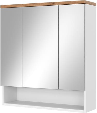 Vicco Eden Badkamerspiegelkast – 70 x 77.5 cm met 3 deuren Wit