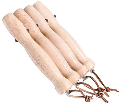 Uitschuifbare Grillspiezen Set van 4 – 18-81 cm – Roestvrijstaal met Houten Handvat – BBQ & Kampvuur Vorken met Draagtas