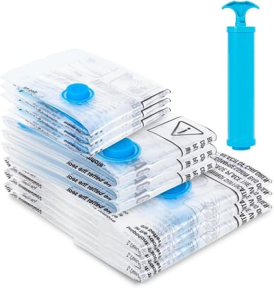 Vacuüm Opbergzakken - Compressiezakken - Ruimte Besparen - Luchtdichte Klep - 6-Pack - Rood
