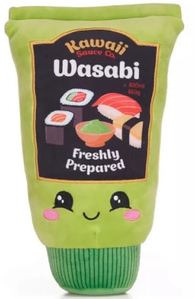 Wasabi Squishy Pluche Knuffel 30 cm - Kawaii Kussen - Speelgoed Knuffels voor Kinderen Jongens Meisjes - TikTok Plush - Saus Sauce