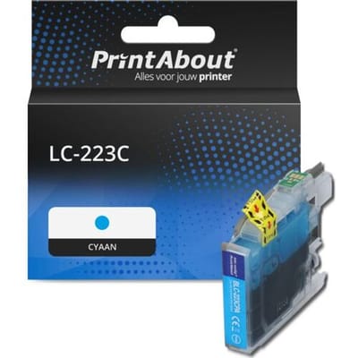 PrintAbout Inktcartridge LC-223C Cyaan geschikt voor Brother