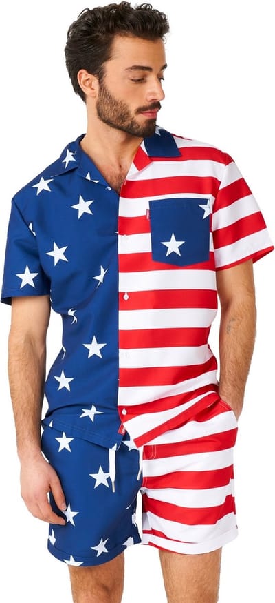 OppoSuits McSummer - Heren Zomer Set - Halloween Kostuum en Carnavalsoutfit - Mix Kleur - Maat S