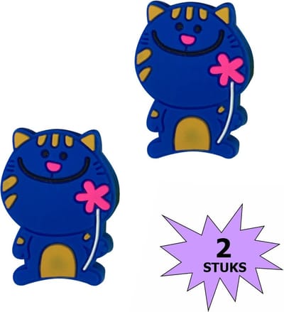 Fako Bijoux® - Tennisdemper - Tennis Demper - Poes - Blauw - 2 Stuks