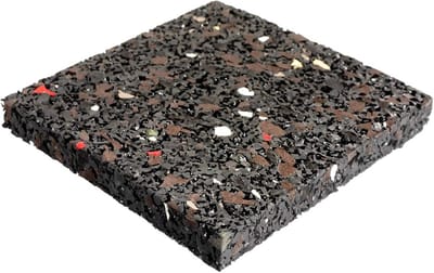 Antitrillingsmat rubber 100x100x10mm set van 10 - antislip trillingsdempend voor machinevloeren