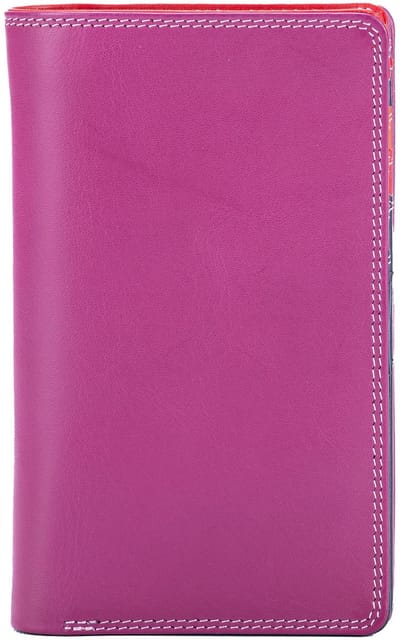 Mywalit Portemonnee RFID-bescherming Leer 8 cm - Unisex - Staand formaat - sangria multi
