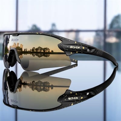 SCVCN Mountainbike Bril Sport Heren Zonnebril Fietsbril Outdoor MTB Weg Hardlopen Zonnebril UV400 Bescherming Bril 3lens