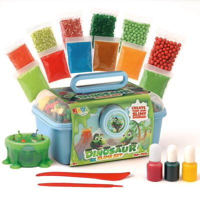 Dino Slijm Pakket 40pcs - Slijm voor Kinderen - Dino Knutselen voor Kinderen - Veilig en Educatief Speelgoed - Slime - Joya Creative