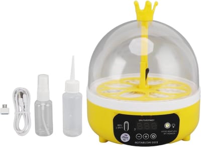 Mini Eieren Incubator met Automatische Temperatuur- en Vochtigheidsregeling, Transparant Deksel, Efficiënt en Geluidsarm, Compact en Draagbaar voor Eieren Hatching en Broeden