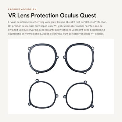 Dailygoods - VR Lens Protection - Oculus Quest 2 - Anti-blue light - Inclusief Myopia Glasses Frame - Lichtgewicht - Bescherming van VR lenzen - Gesch...