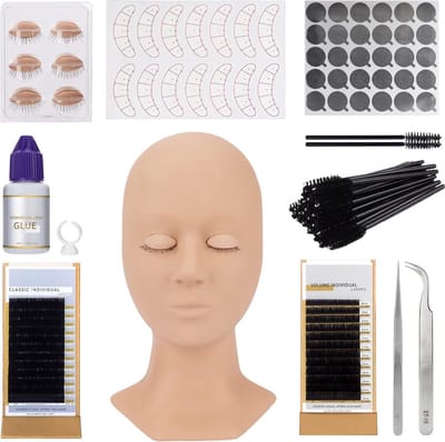 NBAP® Luxe Wimperextension Starters Pakket met Mannequin - Beginnend Wimperstylist en Professionals - Oefen Wimper Extensions Set - Lash Lift Kit - Lash Lift Set
