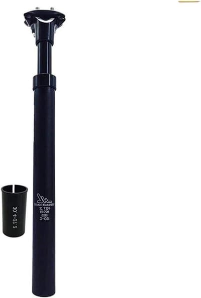 Verende zadelpen - Fiets zadelbuis - Comfortabel fietsen - Aluminiumlegering - 350mm lengte - Zwart