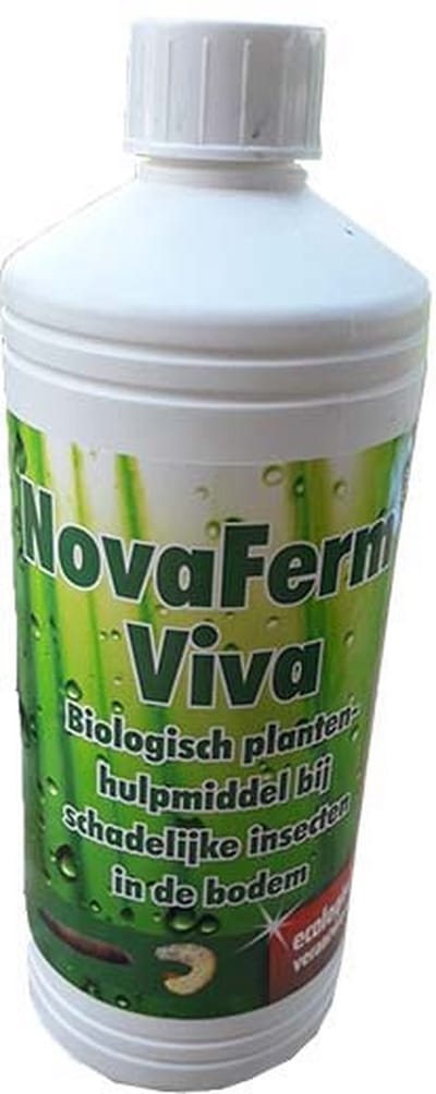 NovaFerm Viva | Tuin-Dier | Geschikt voor 500m² | Natuurlijke bescherming tegen engerlingen, emelten en andere schadelijke insecten | 1 liter flacon