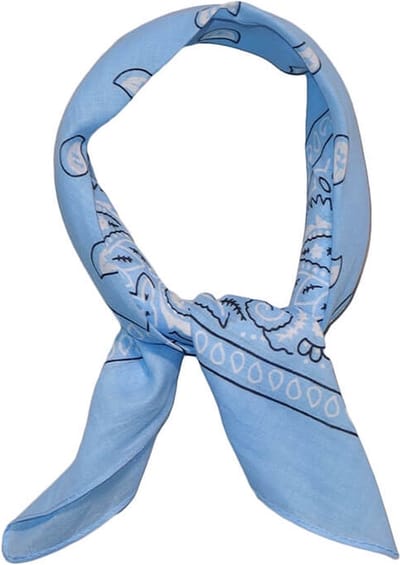 Bandana / Kleine Sjaal Baby Blauw - Wit