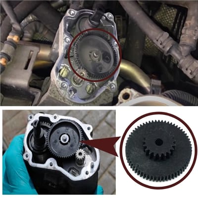 V1BGE31 Inlaatpoort Swirl Flap Servo Motor Gear A6421500494 voor Mercedes Chrysler Jeep OM642 motoren