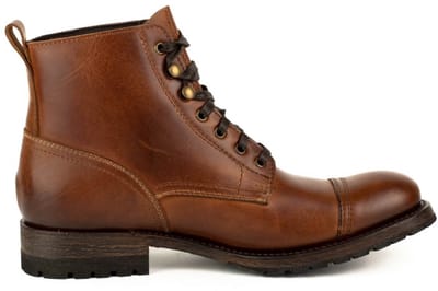 Mayura Boots 2478 Kastanje/Bruin Veter Laars Urban Outdoor Cowboy Militair Enkel Model Heren Ronde Neus Veter Sluiting Maat EU 40