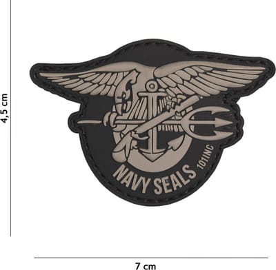 101 Inc Embleem 3D Pvc Navy Seals Grijs  18023