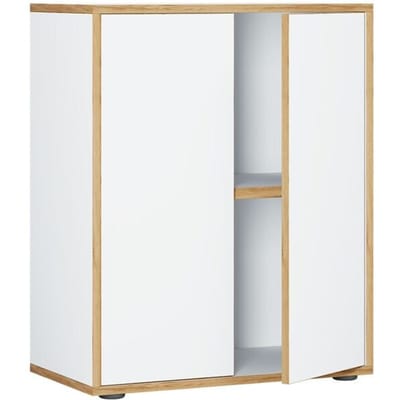 Houten kantoorkast Dossierkast Kantoormeubilair Kast Salia 2-voudig breedte 60 cm Draaideuren