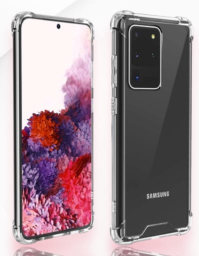 AziLine Shockproof Case Geschikt voor Samsung Galaxy S20 Ultra - Transparante Luxe S20 Ultra Bescherming Hoesje - Maximaal Stevig en Premium Kwaliteit geschikt voor Samsung Galaxy S20 Ultra