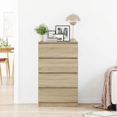 vidaXL - Dressoir - 60x35x98,5 - cm - bewerkt - hout - sonoma - eikenkleurig