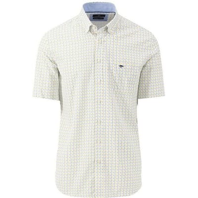 Fynch-Hatton Overhemd Colored Mini Multi Leaves Button Down Bladgroen / male