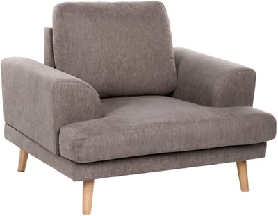 KILDAL - Fauteuil - Bruin - Polyester