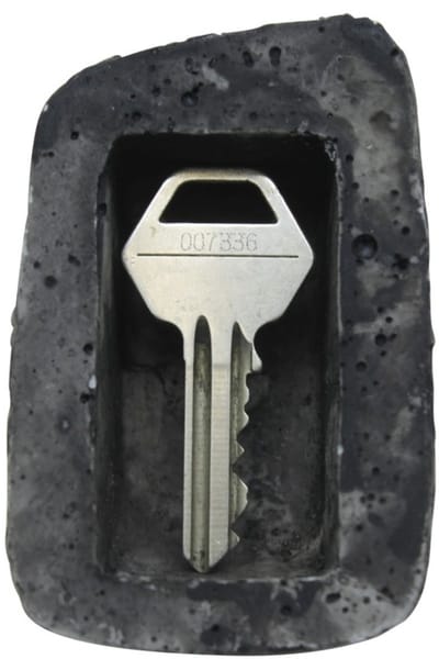 Gerimport Sleutel verstopplek - opbergsteen - kunststof - 5x8 cm - voor buiten - sleutels opbergen