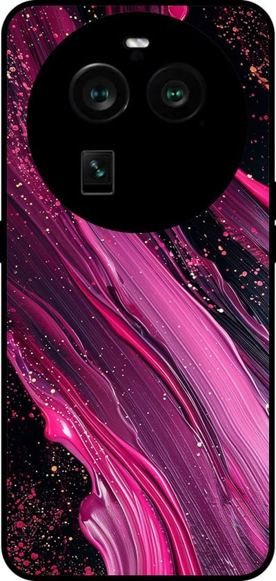 Smartphonica Telefoonhoesje Geschikt voor Oppo Find X6 Pro met marmer opdruk - TPU backcover case marble design - Paars Roze geschikt voor Oppo Find X6 Pro