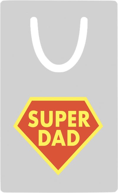 Hacebo® - super dad metalen boekenlegger - Vader - papa - Vaderdag - cadeau - verjaardag - kado Bladwijzer boekenleggers - 7.6 cm x 5cm