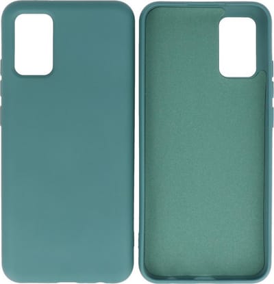 Hoesje Geschikt voor Samsung Galaxy A02s - Fashion Telefoonhoesje Backcover - Siliconen Hoesje - Donker Groen