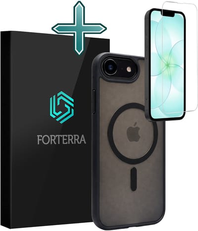 Hoesje Met Screenprotector - Geschikt voor Apple iPhone 17e - Magsafe Compatible - Sterk & Shockproof - Shock Proof Case - Back Cover - Telefoon Hoes - Zwart