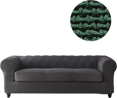 Belmarti® Bankhoes Milan Chester - 180cm tot 220cm breed - Groen