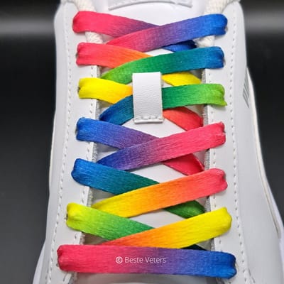 Beste Veters - Schoenaccessoires - Regenboog veters - Schoenveters - Veters 110 cm - Veters multicolor - Veters zeven kleuren- Pride - LGBTQ+- Zomer -Zomertopper - Luxe veters-Zomercarnaval-Amsterdam-XXX