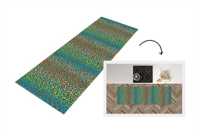 Keukenloper - Loper keuken - Patroon - Panter - Abstract - 150x50 cm - Keukenloper vinyl