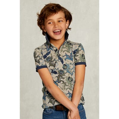 River Woods Custom Fit Floral Polo Equator Mix Khaki Size: 04 | T-shirts Outlet | Unisex | Bruin