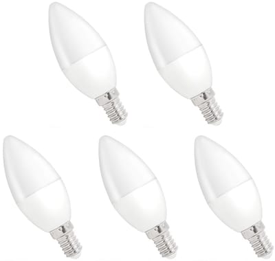 Spectrum LED Kaarslamp E14 4W - 230V - 340 Lumen - 6000K Koud wit - Helder daglicht - Energiezuinig - 5 stuks