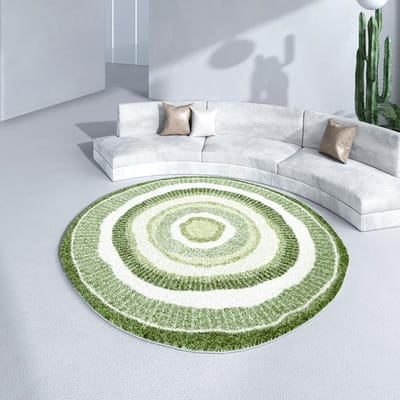 Tapijten in Scandinavische stijl voor de woonkamer, dik, pluche, wasbaar tapijt, moderne slaapkamerdecoratie, ronde vloermat, zacht en pluizig loungekleed. 80x80CM