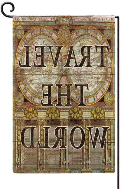 Tuinvlag Dubbelzijdig - Gazon Bord - Huis Decoratie - Geprint Jute - 30x45 cm - Stijl-6