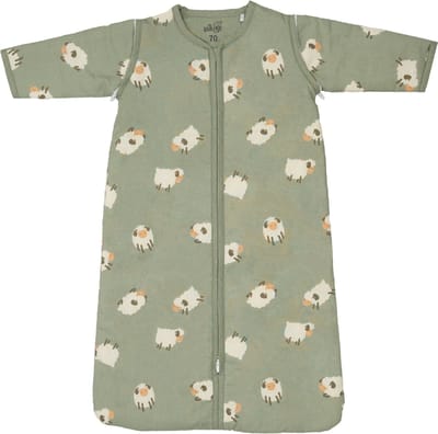 With Love Sheep Winter Slaapzak - Met Afritsbare Mouw - Groen - 90 cm